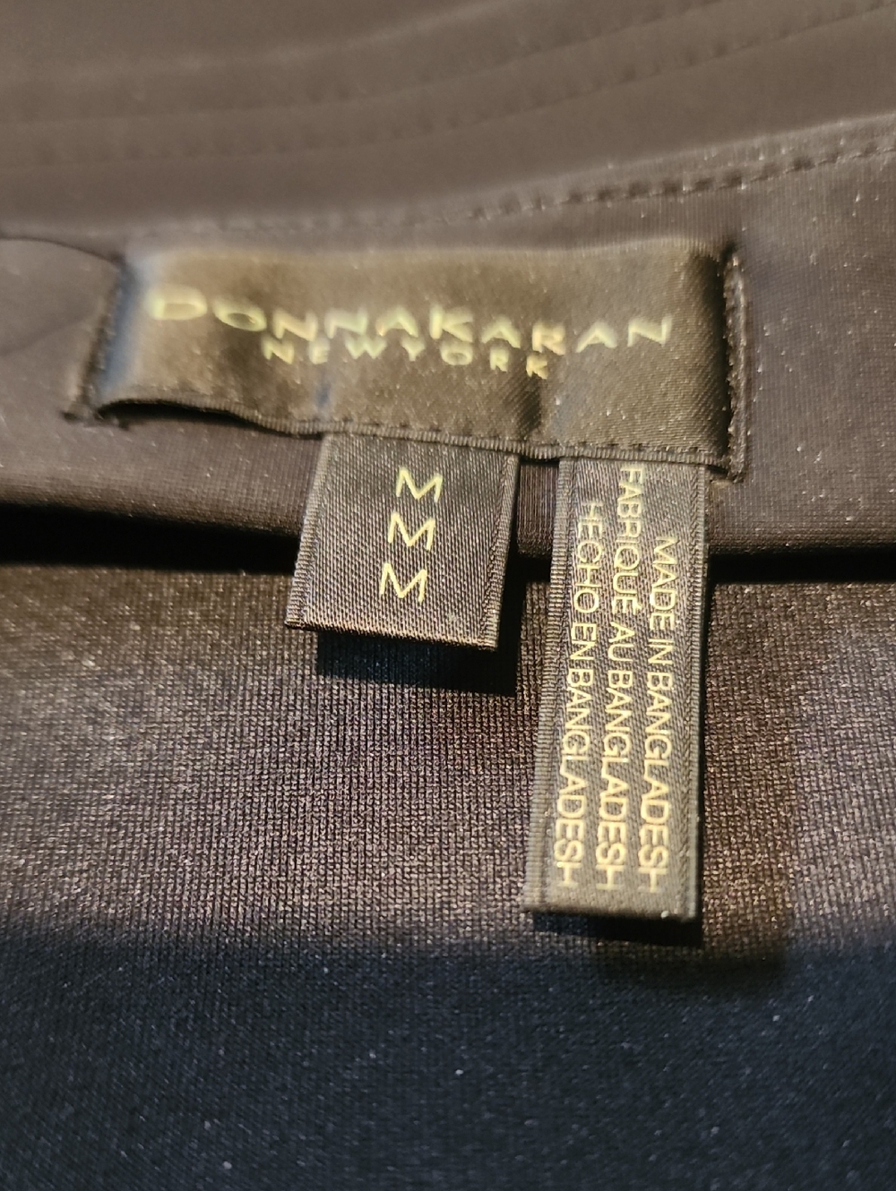 Donna Karan Black Midi Pencil Skirt with Side Slit - Picture 5 of 6